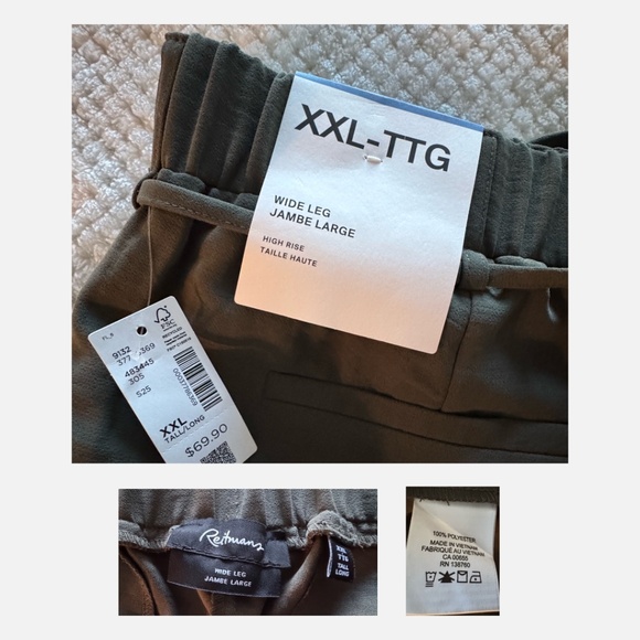💙 3/$21 Reitmans pull-on, wide-leg, high-rise crepe pant (XXL) NEW w/tags - Picture 4 of 9